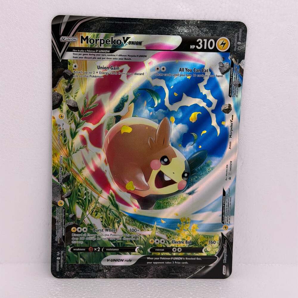 Pokemon Morpeko V-Union Promo Holo Oversized Jumbo Card SWSH217
